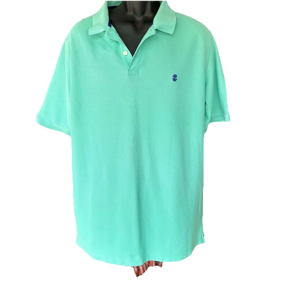 IZOD MintGreen Men's Advantage Polo Stretch T-Shirt Lightweight With Logo SizeXL